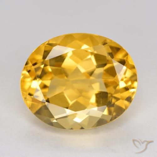 4.93ct 天然 金橙色 黄水晶, 椭圆形, VVS