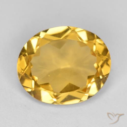 3.67ct 天然 金橙色 黄水晶, 椭圆形, VVS-VS