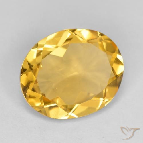 3.67克拉天然黄水晶，椭圆形，VVS-VS