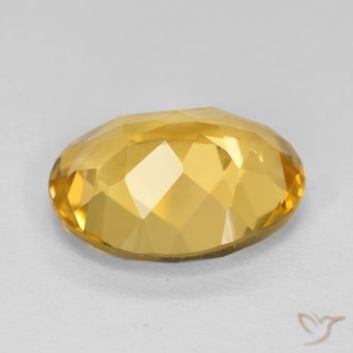 3.67克拉天然黄水晶，椭圆形，VVS-VS
