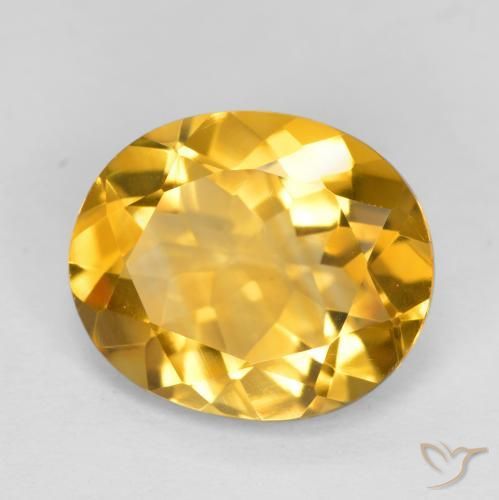 3.95克拉天然黄水晶，椭圆形，VVS