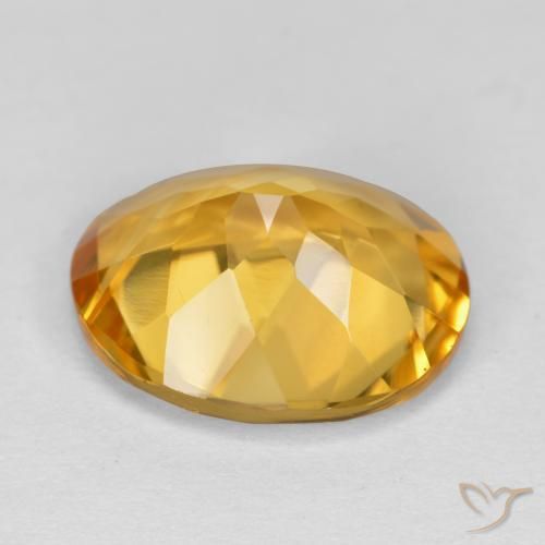 3.95克拉天然黄水晶，椭圆形，VVS