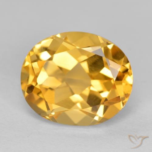 4.98ct 天然 深金橙色 黄水晶, 椭圆形, VVS-VS