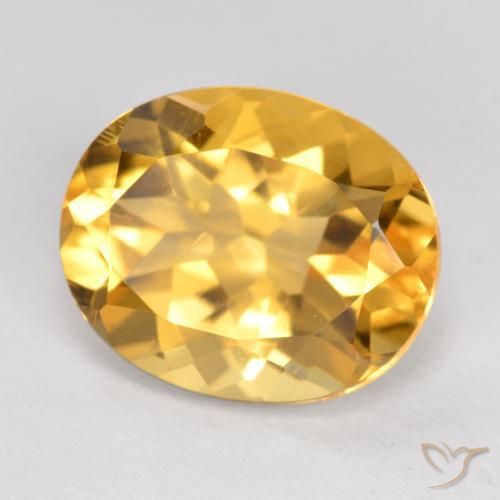4.57克拉天然黄水晶，椭圆形，VVS-VS