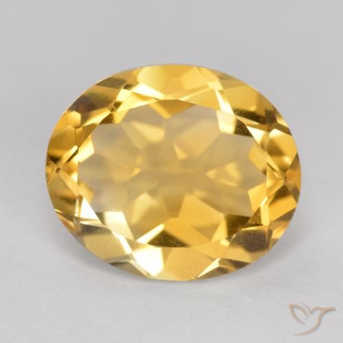 3.98ct 天然 中金 黄水晶, 椭圆形, VVS