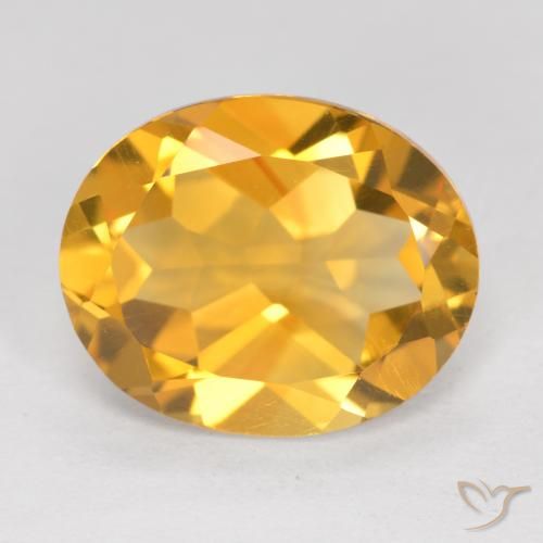 4.34ct 天然 深金色 黄水晶, 椭圆形, VVS-VS