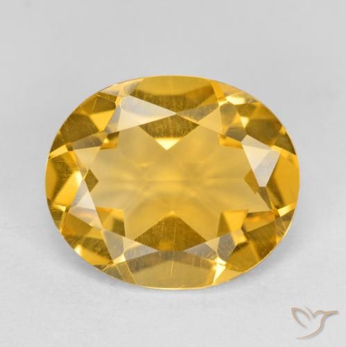 3.59ct 天然 深金色 黄水晶, 椭圆形, VVS-VS