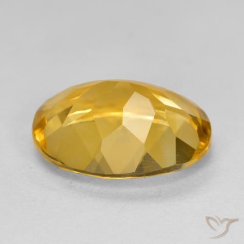 3.80克拉天然黄水晶，椭圆形，VVS-VS