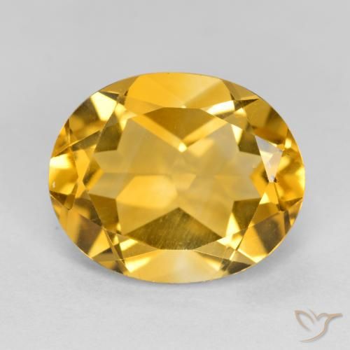4.10ct 天然 金色 黄水晶, 椭圆形, VVS-VS