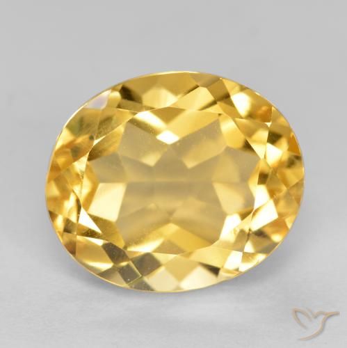 5.22ct 天然 黄金色 黄水晶, 椭圆形, VVS-VS