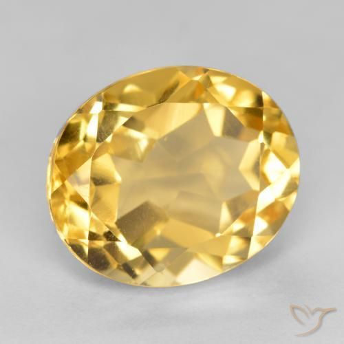 5.22克拉天然黄水晶，椭圆形，VVS-VS