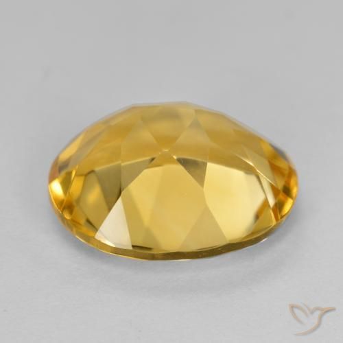 4.10克拉天然黄水晶，椭圆形，VVS-VS