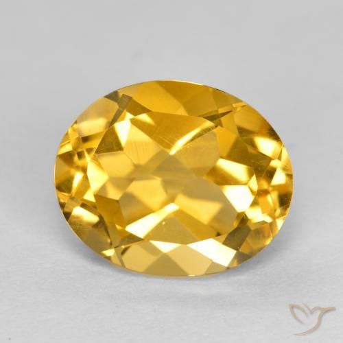 3.72ct 天然 深金 黄水晶, 椭圆形, VVS-VS