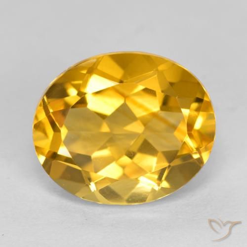 4.67ct 天然 深金 黄水晶, 椭圆形, VVS-VS