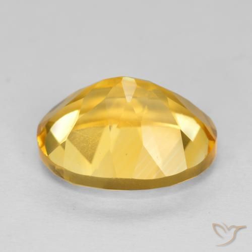 3.67克拉天然黄水晶，椭圆形，VVS-VS