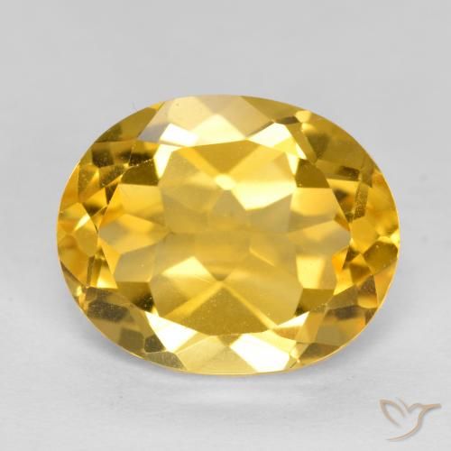 4.77ct 天然 金色 黄水晶, 椭圆形, VVS-VS
