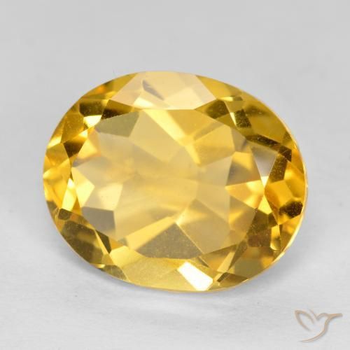 4.77克拉天然黄水晶，椭圆形，VVS-VS