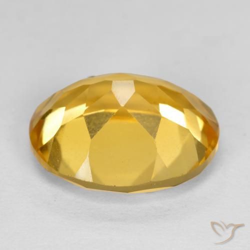 4.77克拉天然黄水晶，椭圆形，VVS-VS