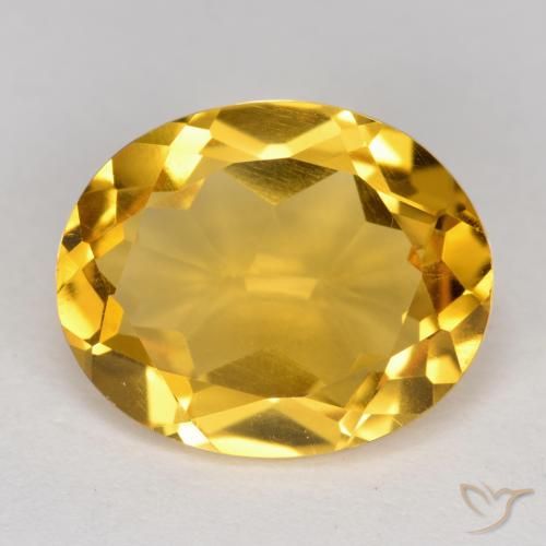 4.01ct 天然 金色 黄水晶, 椭圆形, VS