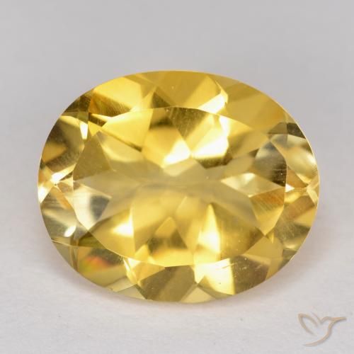 4.28ct 天然 中金 黄水晶, 椭圆形, VS