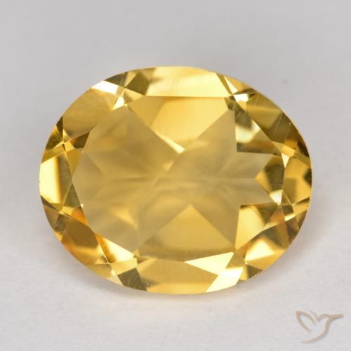 4.08ct 天然 金橙色 黄水晶, 椭圆形, VS