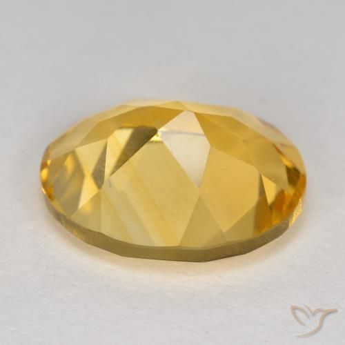 4.08克拉天然黄水晶，椭圆形，VS