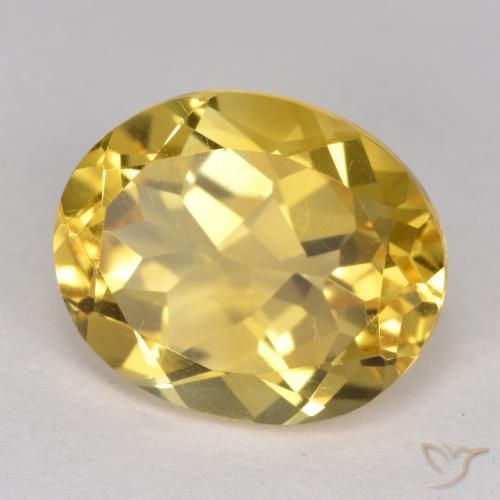 4.70克拉天然黄水晶，椭圆形，VS