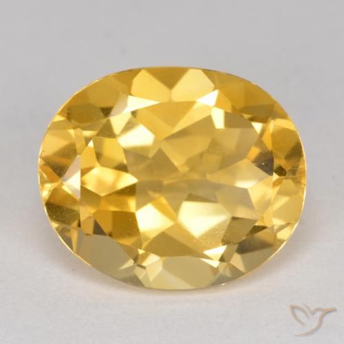 4.13ct 天然 金橙色 黄水晶, 椭圆形, VS