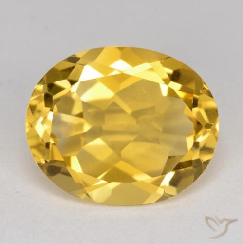 4.34ct 天然 中金 黄水晶, 椭圆形, VS