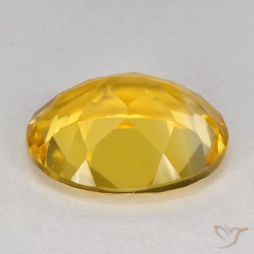4.34克拉天然黄水晶，椭圆形，VS