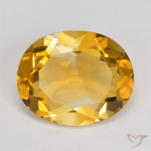 4.11ct 天然 深金橙色 黄水晶, 椭圆形, VVS-VS