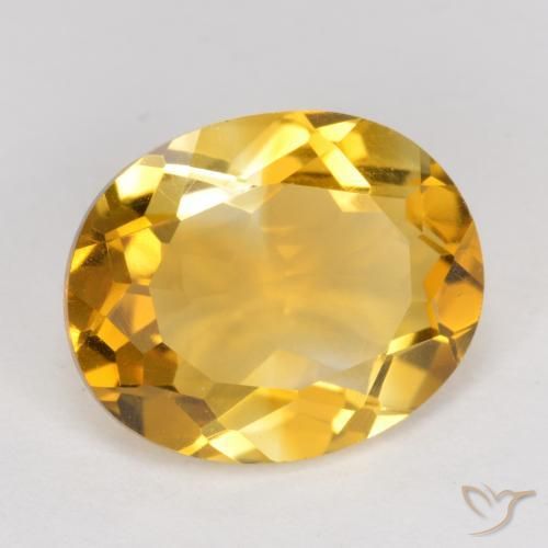 4.11克拉天然黄水晶，椭圆形，VVS-VS