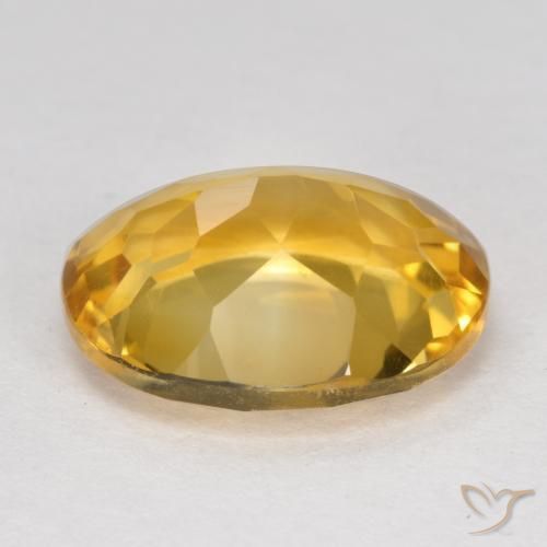 4.11克拉天然黄水晶，椭圆形，VVS-VS