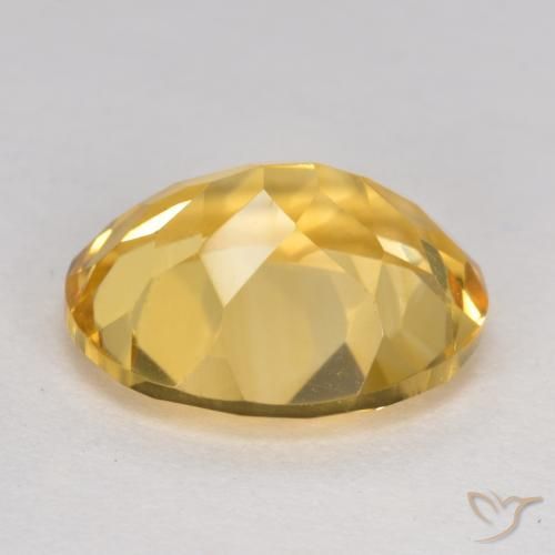4.14克拉天然黄水晶，椭圆形，VS