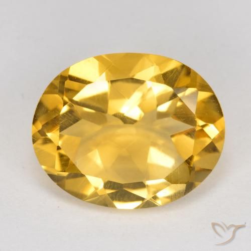 4.08ct 天然 中金 黄水晶, 椭圆形, VS