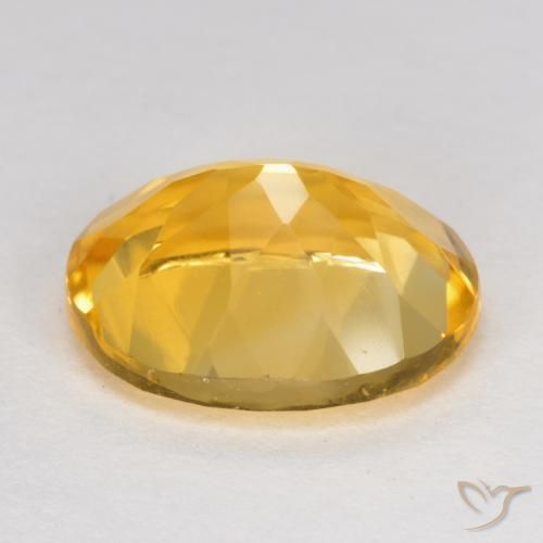 4.08克拉天然黄水晶，椭圆形，VS