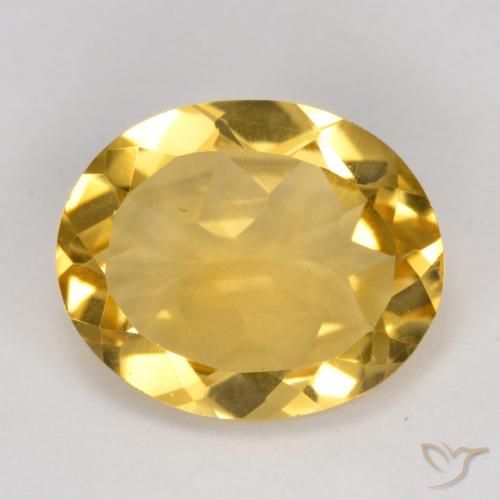 3.90ct 天然 金橙色 黄水晶, 椭圆形, VVS-VS
