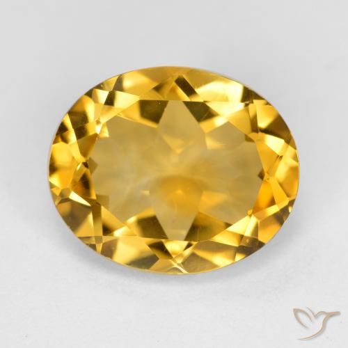 3.85ct 天然 金橙色 黄水晶, 椭圆形, VS