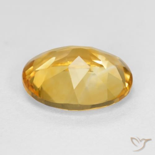 3.85克拉天然黄水晶，椭圆形，VS