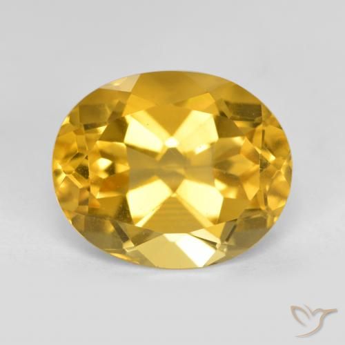 4.76ct 天然 深金橙色 黄水晶, 椭圆形, VS