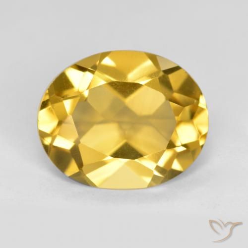 3.67ct 天然 金橙色 黄水晶, 椭圆形, VS