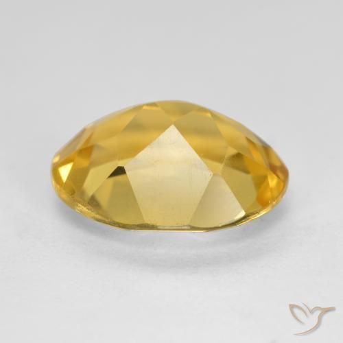 3.67克拉天然黄水晶，椭圆形，VS