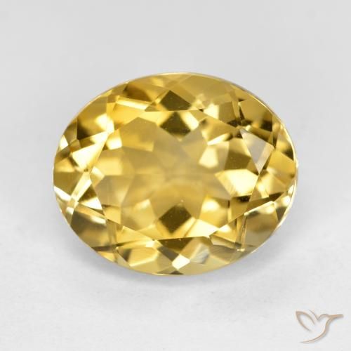4.51ct 天然 中金 黄水晶, 椭圆形, VS