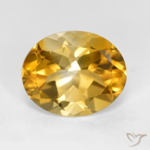 4.18ct 天然 深金 黄水晶, 椭圆形, VVS-VS
