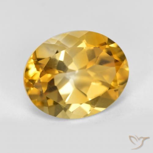 4.18克拉天然黄水晶，椭圆形，VVS-VS