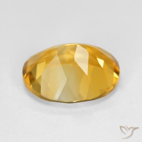 4.18克拉天然黄水晶，椭圆形，VVS-VS