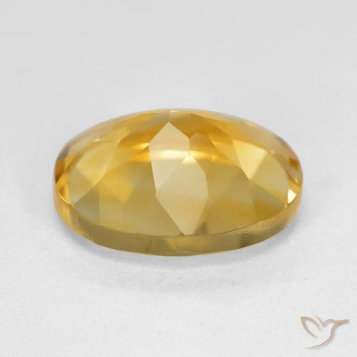 4.34克拉天然黄水晶，椭圆形，VVS-VS