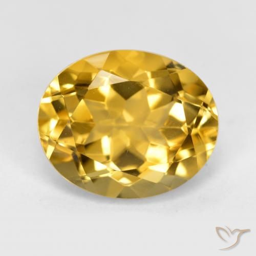 4.62ct 天然 深金 黄水晶, 椭圆形, VVS-VS