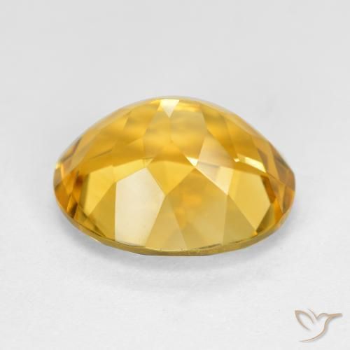 4.62克拉天然黄水晶，椭圆形，VVS-VS