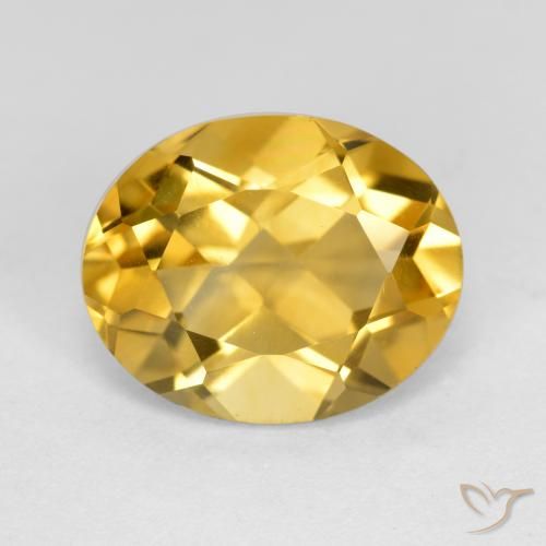 4.16ct 天然 中金 黄水晶, 椭圆形, VS